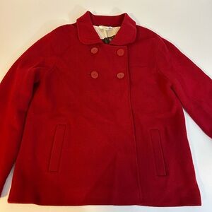 Talbots Women's Red Double-Breasted Cardigan